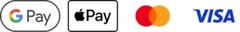 Visa, Mastercard, Apple Pay, Google Pay