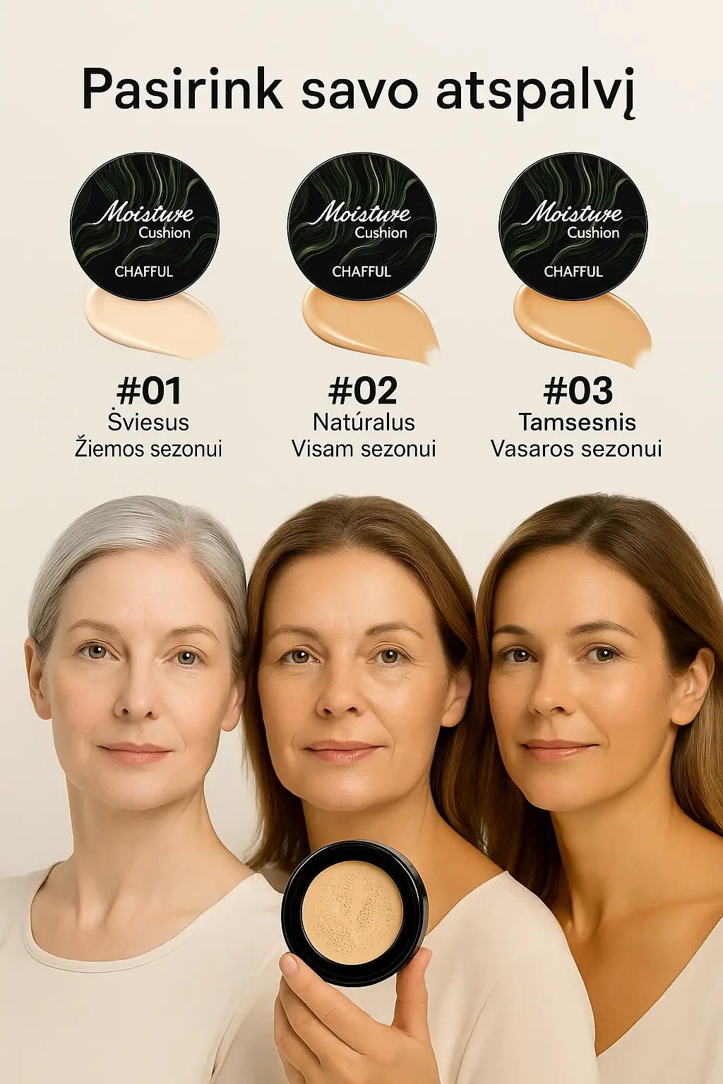 Moisture Maskuojantis Daugiafunkcinis CC Kremas Moisture.lt 11